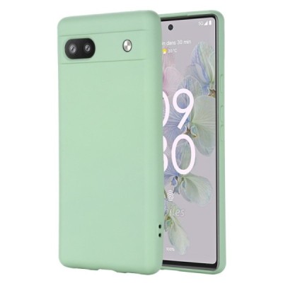 Google Pixel 6A Shell kieto silikono (TPU) dėklas žalias - nugarėlė | Priedai.lt