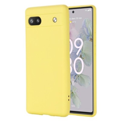 Google Pixel 6A Shell kieto silikono (TPU) dėklas geltonas - nugarėlė | Priedai.lt