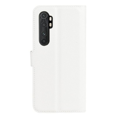 Xiaomi Mi Note 10 Lite atverčiamas juodas odinis Litchi dėklas - piniginė | Priedai.lt