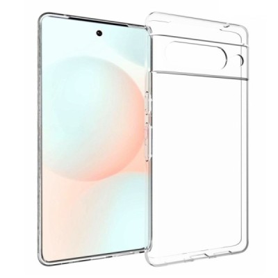 Google Pixel 7 Pro kieto silikono TPU skaidrus dėklas - nugarėlė | Priedai.lt