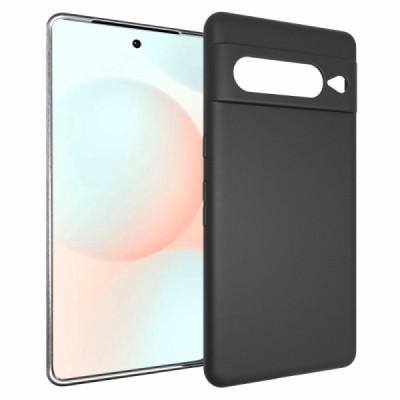 Google Pixel 7 Pro kieto silikono TPU juodas dėklas - nugarėlė | Priedai.lt