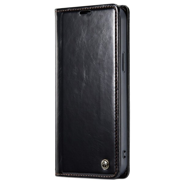 „CaseMe“ Leather Tugev tahke kaaned - must (iPhone 13 Pro)