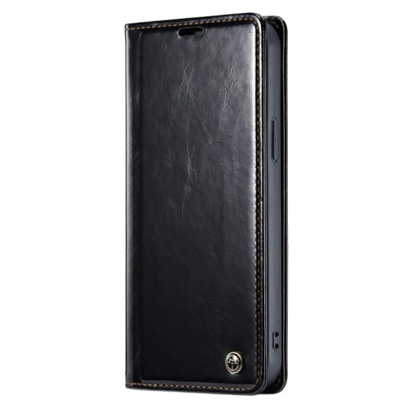 „CaseMe“ Leather Tugev tahke kaaned - must (iPhone 14 Pro Max)