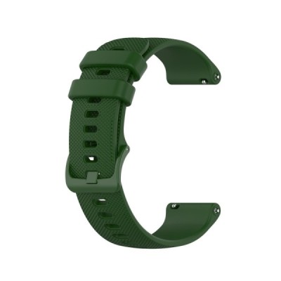 Išmaniojo laikrodžio (Samsung Galaxy Watch 4 / 5, Garmin) kieto silikono (TPU) žalia apyrankė | Priedai.lt