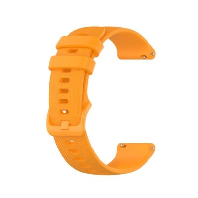 Išmaniojo laikrodžio (Samsung Galaxy Watch 4 / 5, Garmin) kieto silikono (TPU) oranžinė apyrankė | Priedai.lt