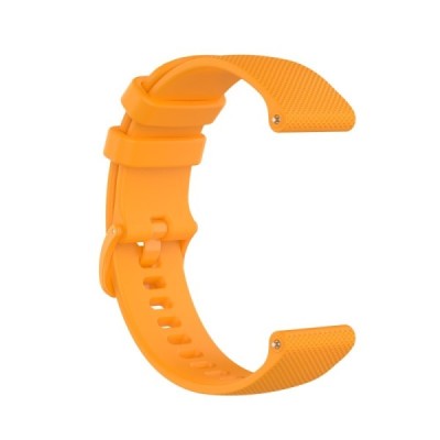 Išmaniojo laikrodžio (Samsung Galaxy Watch 4 / 5, Garmin) kieto silikono (TPU) oranžinė apyrankė | Priedai.lt