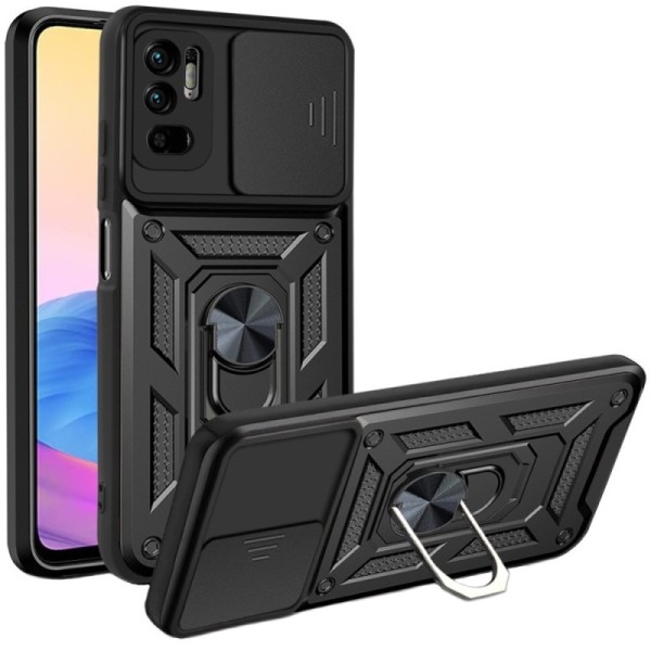 „Kickstand“ Tugevdatud turvalisus kaaned - must (Poco M3 Pro / Redmi Note 10 5G)