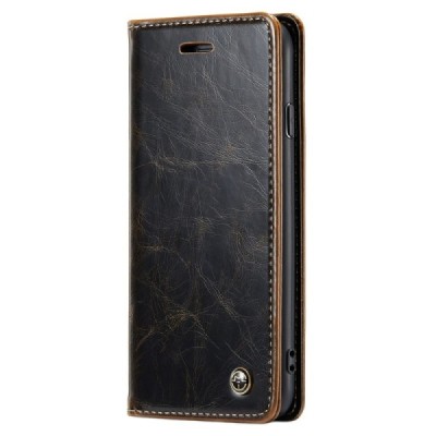 Apple iPhone 7 (iPhone 8) „CaseMe“ Leather solidus atverčiamas rudas odinis dėklas - knygutė | Priedai.lt