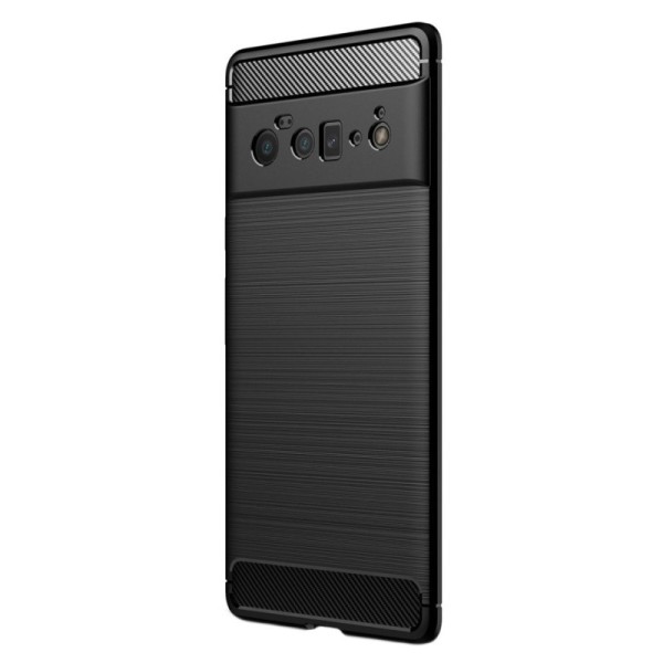 „Carbon“ Kõva silikoon (TPU) kaaned - must (Pixel 6 Pro)