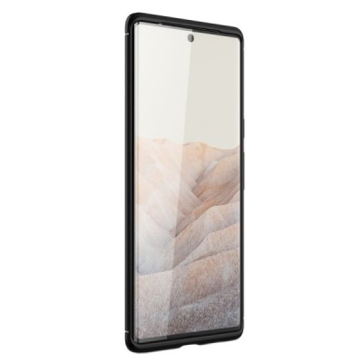 Google Pixel 6 Pro „Carbon“ kieto silikono TPU juodas dėklas - nugarėlė | Priedai.lt