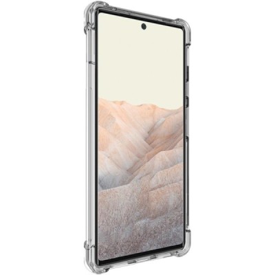 Google Pixel 6 Pro Imak sustiprintos apsaugos kieto silikono TPU skaidrus dėklas - nugarėlė + apsauginė ekrano plėvelė | Priedai