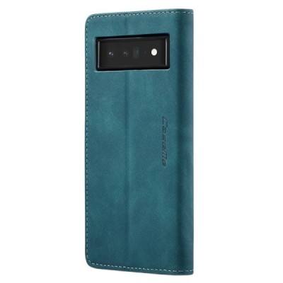 Google Pixel 6 Pro CaseMe Retro solidus atverčiamas žalias odinis dėklas - knygutė | Priedai.lt