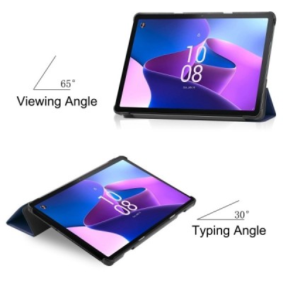 Lenovo Tab M10 10.1" Gen 3 (TB-328XU, TB-328FU) atverčiamas mėlynas odinis dėklas (sulankstomas) | Priedai.lt