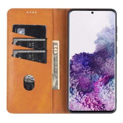 „AZNS“ Retro atverčiamas rudas odinis Samsung Galaxy S20 (G980) dėklas - knygutė | Priedai.lt