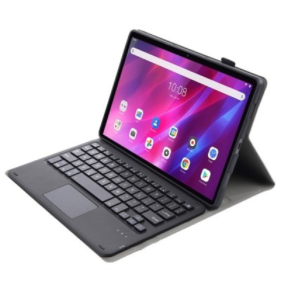 Lenovo Tab K10 10.3" (TB-X6C6F) atverčiamas juodas odinis dėklas su bluetooth belaide klaviatūra | Priedai.lt
