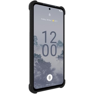 Nokia X30 5G Imak sustiprintos apsaugos kieto silikono TPU juodas dėklas - nugarėlė | Priedai.lt