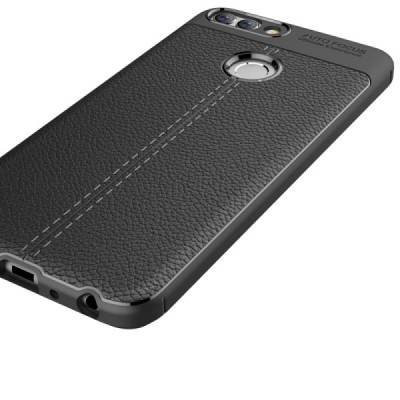 Huawei P smart 2018 (Enjoy 7S) kieto silikono TPU juodas dėklas - nugarėlė | Priedai.lt