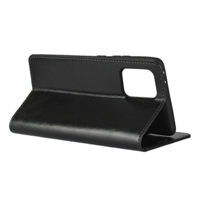 „Deluxe“ Leather Samsung Galaxy S10 Lite (G970) juodas odinis atverčiamas dėklas | Priedai.lt
