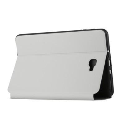 Samsung Galaxy Tab A 10.1 2016 (T580, T585) Bi-fold atverčiamas švieiai pilkas odinis dėklas - knygutė | Priedai.lt