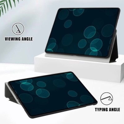 Samsung Galaxy Tab A 10.1 2016 (T580, T585) Bi-fold atverčiamas švieiai pilkas odinis dėklas - knygutė | Priedai.lt