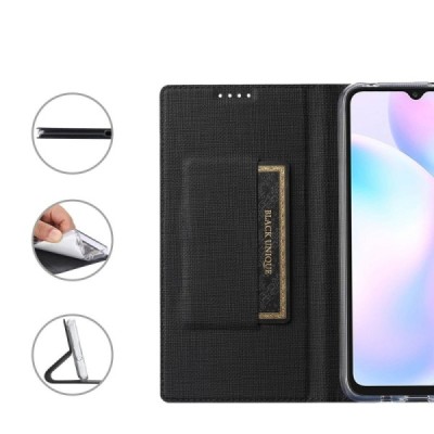 Asus Zenfone 9 (AI2202) „Vili“ atverčiamas juodas dėklas | Priedai.lt