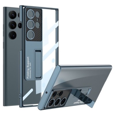 Samsung Galaxy S23 Ultra (SM-S918) GKK Kickstand skaidrus plastikinis dėklas - nugarėlė | Priedai.lt