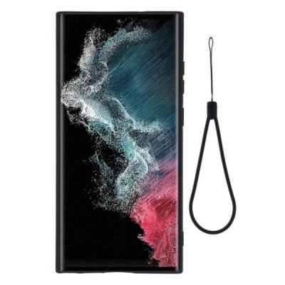 Samsung Galaxy S23 Ultra (SM-S918) Shell kieto silikono (TPU) dėklas juodas - nugarėlė | Priedai.lt