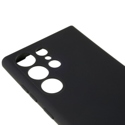 Samsung Galaxy S23 Ultra (SM-S918) kieto silikono TPU juodas dėklas - nugarėlė | Priedai.lt