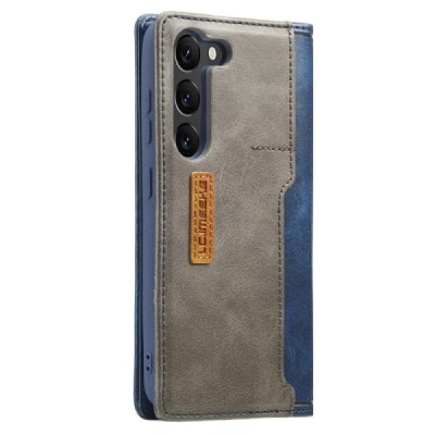 „Lc.Imeeke“ Samsung Galaxy S23+ (SM-S916) mėlynas odinis atverčiamas dėklas | Priedai.lt