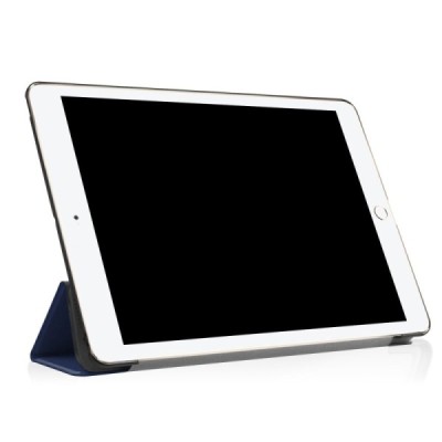 Apple iPad Pro 10.5" (Air 2019) atverčiamas mėlynas odinis dėklas - knygutė | Priedai.lt