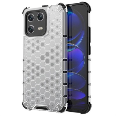 Honeycomb sustiprintos apsaugos Xiaomi 13 skaidrus kieto silikono (TPU) ir plastiko dėklas | Priedai.lt