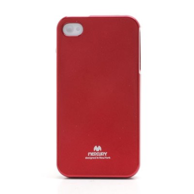 Mercury TPU kieto silikono raudonas Apple iPhone 4S dėklas - nugarėlė / Priedai.lt