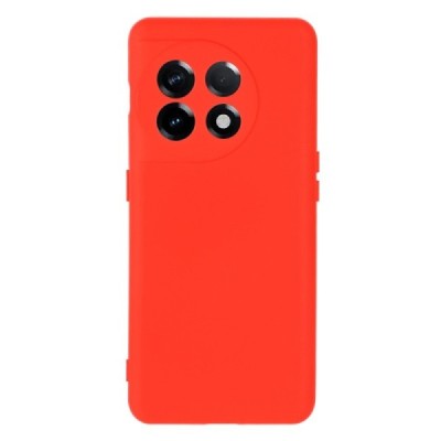 OnePlus 11 Shell kieto silikono (TPU) dėklas raudonas - nugarėlė | Priedai.lt