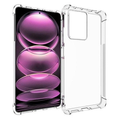 Xiaomi Redmi Note 12 Pro (Poco X5 Pro) sustiprintos apsaugos kieto silikono TPU skaidrus dėklas - nugarėlė | Priedai.lt