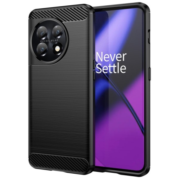 „Carbon“ Kõva silikoon (TPU) kaaned - must (OnePlus 11)