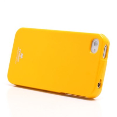 Mercury TPU kieto silikono geltonas Apple iPhone 4S dėklas - nugarėlė / Priedai.lt