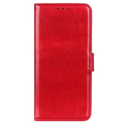 Samsung Galaxy S23 Ultra (SM-S918) atverčiamas raudonas odinis dėklas - piniginė | Priedai.lt