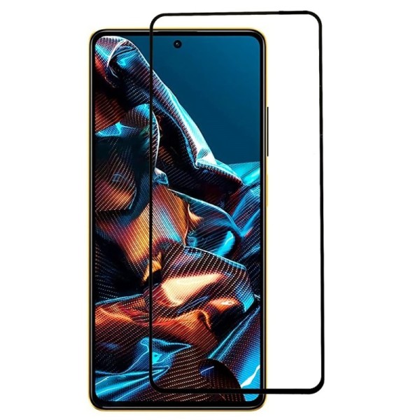 „Rurihai“ Tempered Glass täielik katvus kaitsev ekraaniklaas 2.5D - must (Redmi Note 12 Pro / Poco X5 Pro)