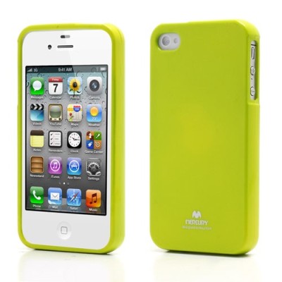 Mercury TPU kieto silikono žalias Apple iPhone 4S dėklas - nugarėlė / Priedai.lt