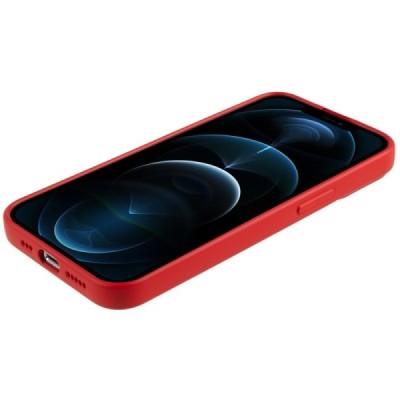 Apple iPhone 12 Pro Max kieto silikono TPU raudonas dėklas - nugarėlė | Priedai.lt