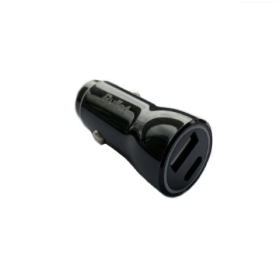 „Bullet“ automobilinis įkroviklis su USB ir Type-C lizdais (3.6A) | Priedai.lt