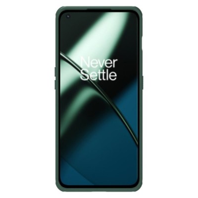Nillkin Frosted Shield OnePlus 11 žalias plastikinis dėklas | Priedai.lt