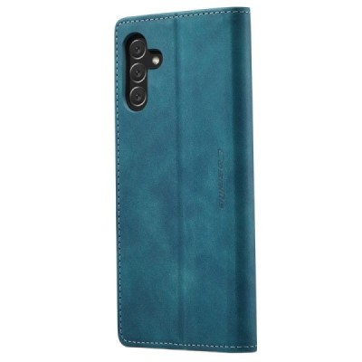 Samsung Galaxy A34 5G (SM-A346E) CaseMe Retro solidus atverčiamas žalias odinis dėklas - knygutė | Priedai.lt