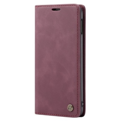Samsung Galaxy S10e (G970) CaseMe Retro solidus atverčiamas bordo odinis dėklas - knygutė | Priedai.lt