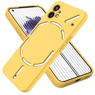 Nothing Phone 1 Shell kieto silikono (TPU) dėklas geltonas - nugarėlė | Priedai.lt