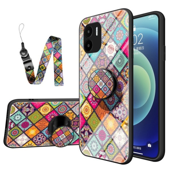 „Pattern“ Kõva silikoon (TPU) kaaned - värviline + pits telefonile + sulg (Redmi A2 / A1)