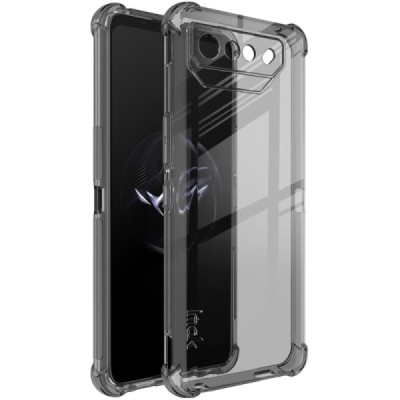 Asus Rog Phone 7 (7 Pro, 7 Ultimate) Imak sustiprintos apsaugos kieto silikono TPU skaidrus pilkas dėklas - nugarėlė | Priedai.l