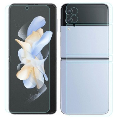 Samsung Galaxy Z Flip4 (F721) apsauginė skaidri (pilnai dengianti) ekrano ir nugarėlės plėvelė | Priedai.lt