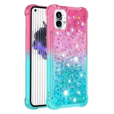 Nothing Phone 1 Shine kieto silikono TPU mėtinis / rožinis dėklas - nugarėlė | Priedai.lt