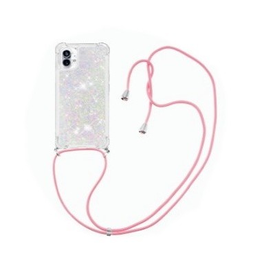 Nothing Phone 1 Strap Shine kieto silikono TPU skaidrus dėklas - nugarėlė | Priedai.lt
